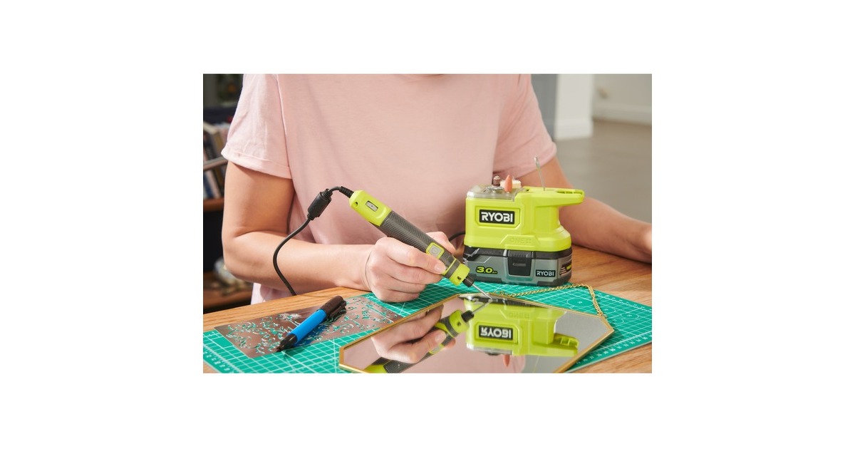 RyobiAccu-Rotatietool RRT18-0 rechte slijpmachine  (Groen/zwart, zonder batterij en lader)