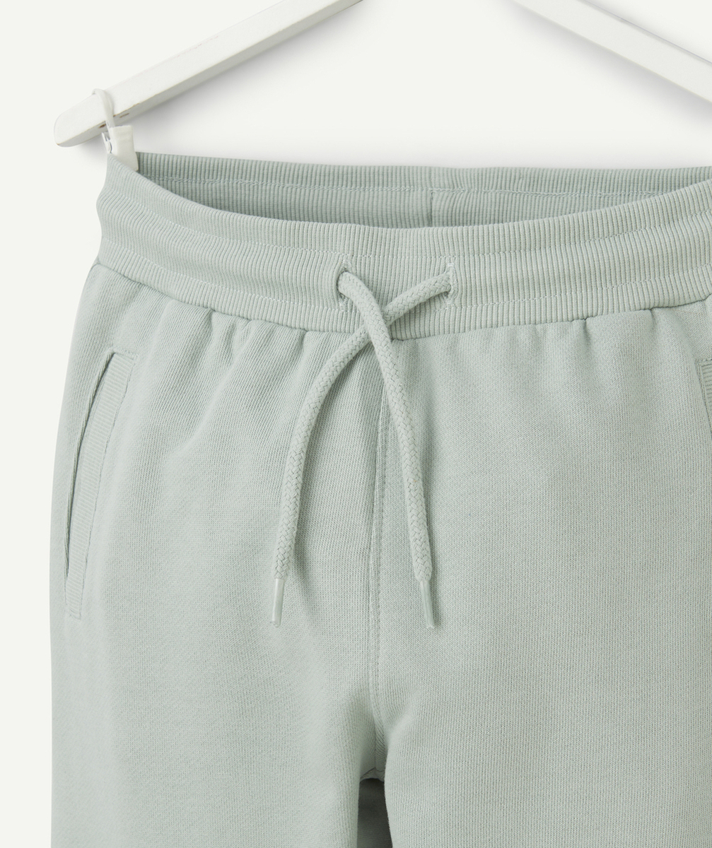 JOGGING GARÇON EN COTON BIOLOGIQUE VERT AVEC POCHES