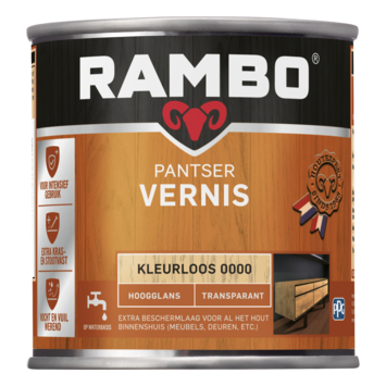 Rambo pantser vernis hoogglans kleurloos 250 ml