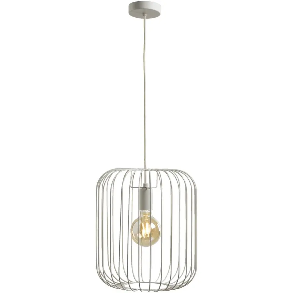 Hanglamp Jade - lichtgrijs - 120x36xØ31 cm