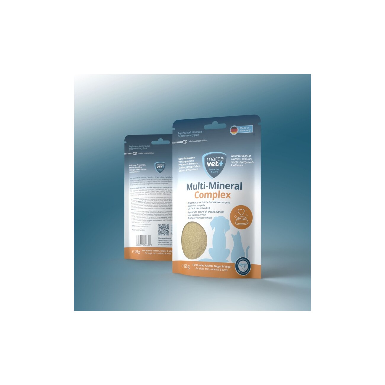 Marsavet Multi-Mineral Complex Pulver für Hunde, Katze und andere Haustiere - 125 g