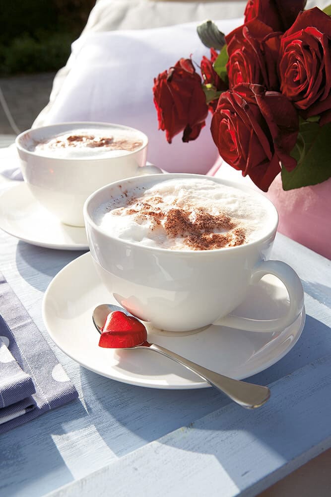 MAXWELL & WILLIAMS Cappuccinotassen Set BASICS 8-teilig weiß