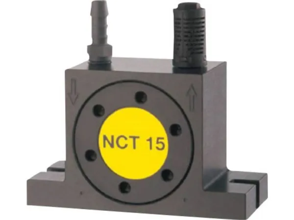 Netter Vibration NCT 15 Turbine Vibratorer Series NCT Centrifugalkraft (6 bar) 4277 N Nominel frekvens (ved 6 bar) 23400 rpm Arbejdsmoment 0.160 cm/kg