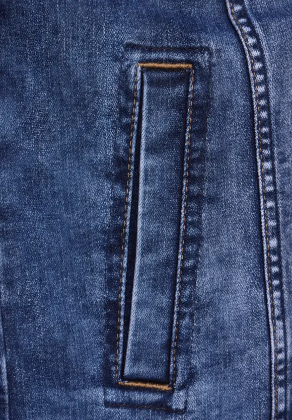 Mittelblaue Jeansjacke - indigo blue random wash