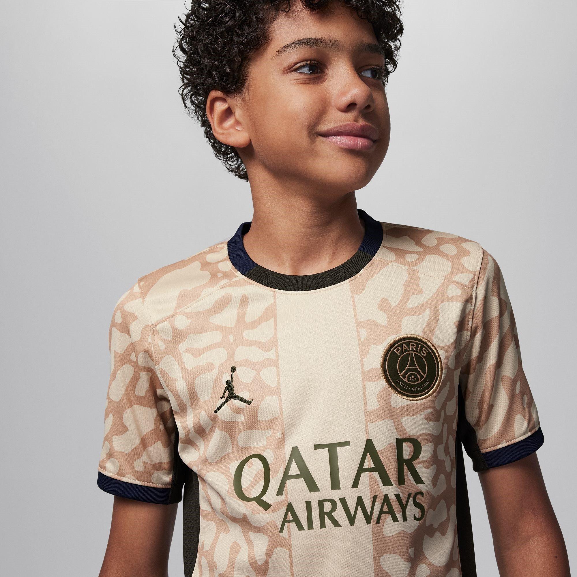 Nike Paris Saint Germain x Jordan Fourth Vapor Match Shirt 2023 2024 Juniors