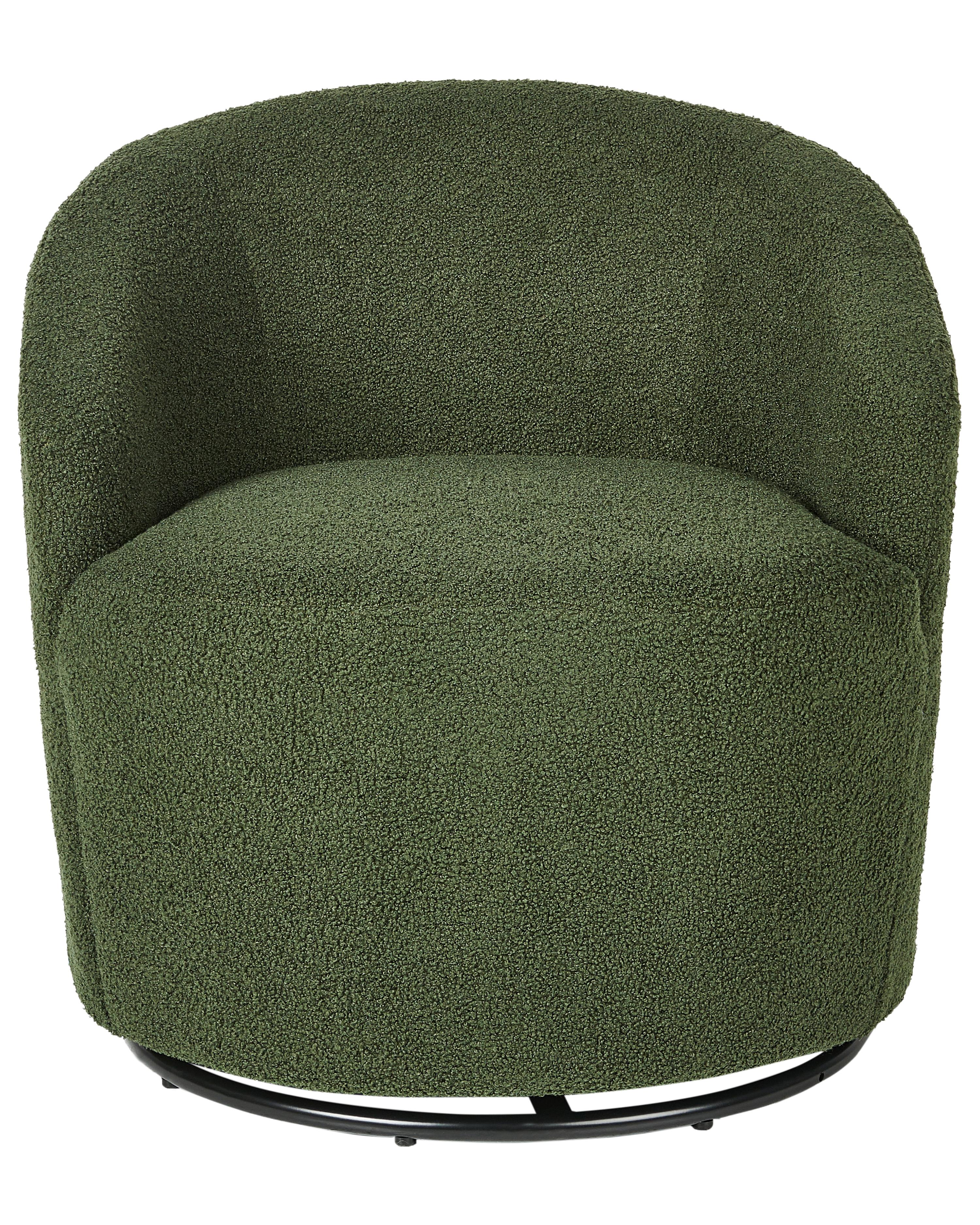 Draaifauteuil DAVIK Bouclé Donkergroen