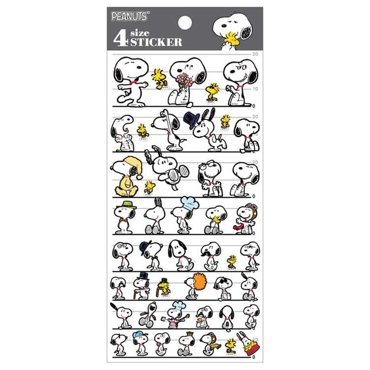 Kamio Japan - SNOOPY 4-formaat sticker (grappig gezicht)