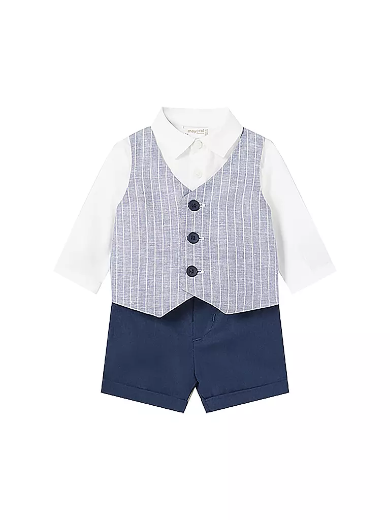 MAYORAL Baby Set 2-teilig Hemd, Gilet und Hose dunkelblau