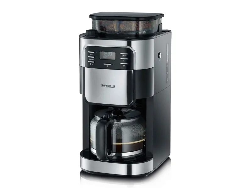 SEVERIN KA 4810 - Kaffemaskine - 10 kopper - rustfrit stål/sort