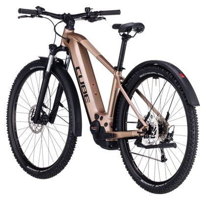 VTT Électrique Semi-Rigide Cube Reaction Hybrid Performance 500 Allroad Shimano Alivio 9V 500 Wh 27.5'' Marron Metallic