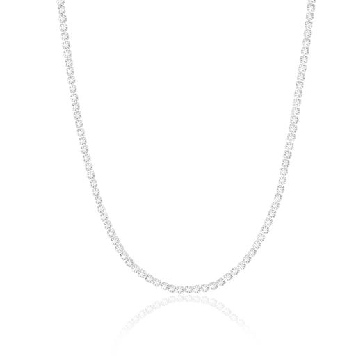 Sif Jakobs Jewellery Ellera Grande Halskæde, Sølv/Hvid, 43 cm