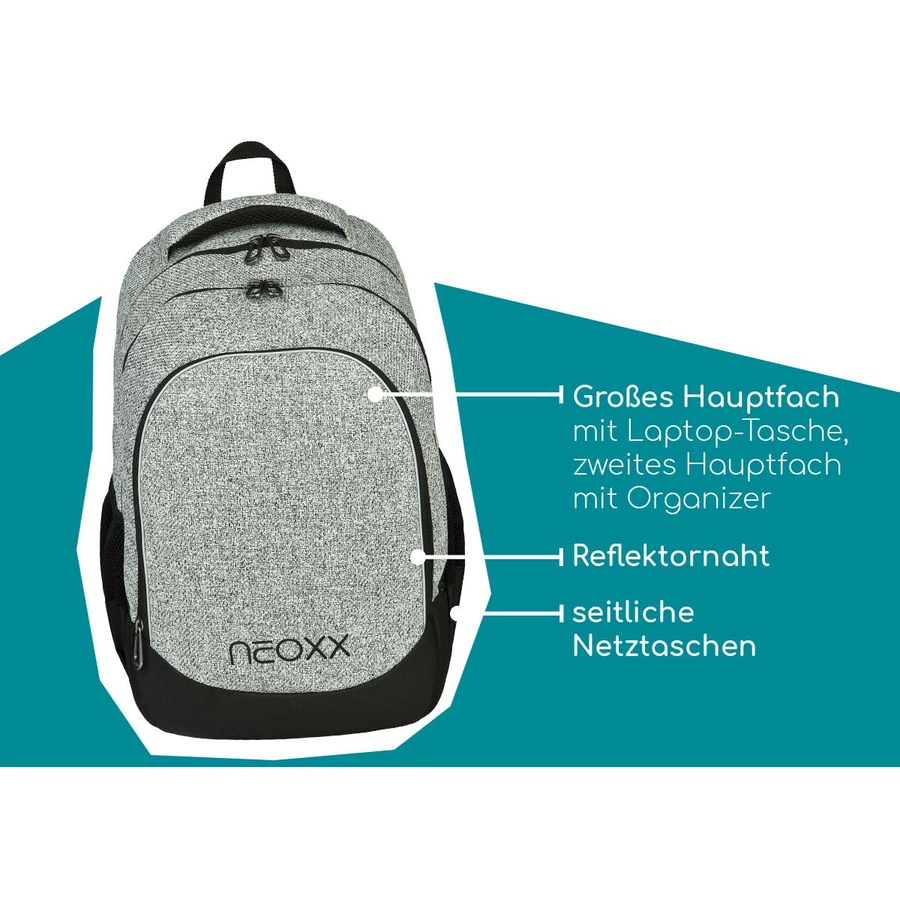 neoxx Fly Schulrucksack Wool the World