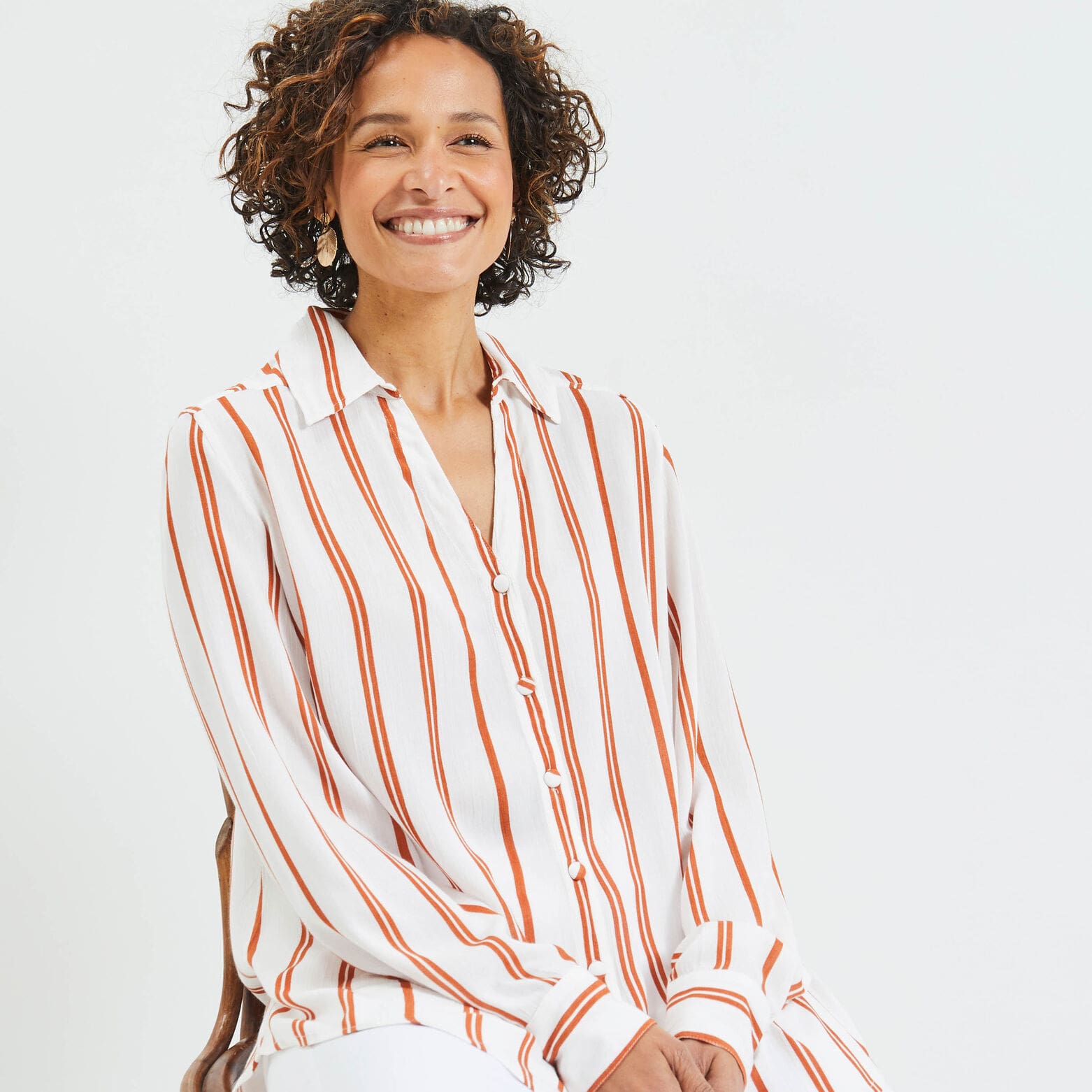 Chemise rayée femme