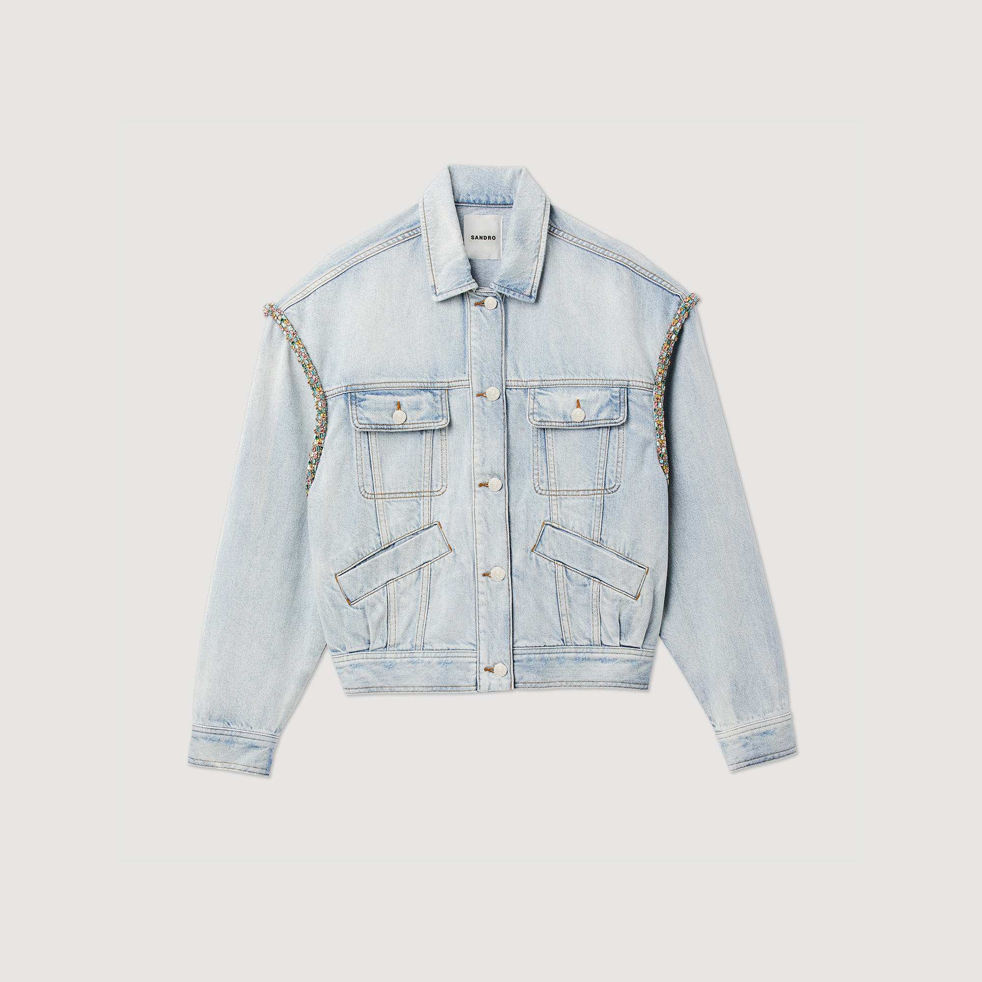 Veste en jean strassee