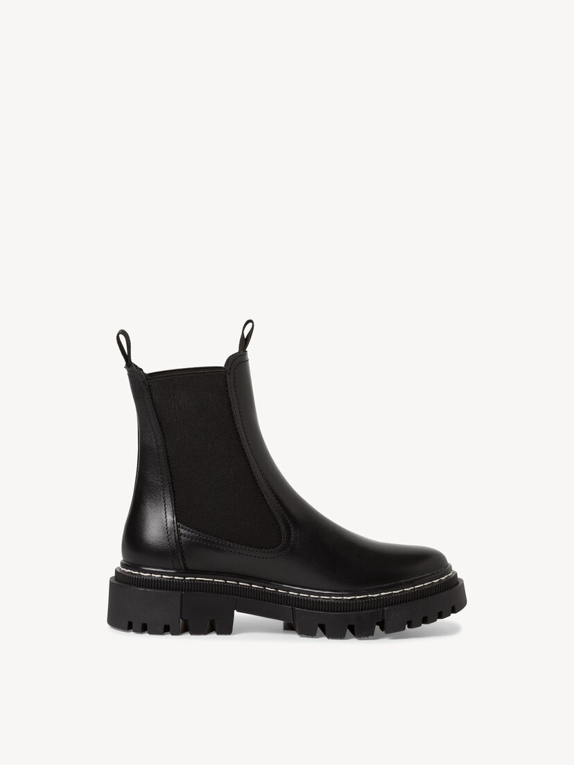 Leren Chelseaboot - zwart