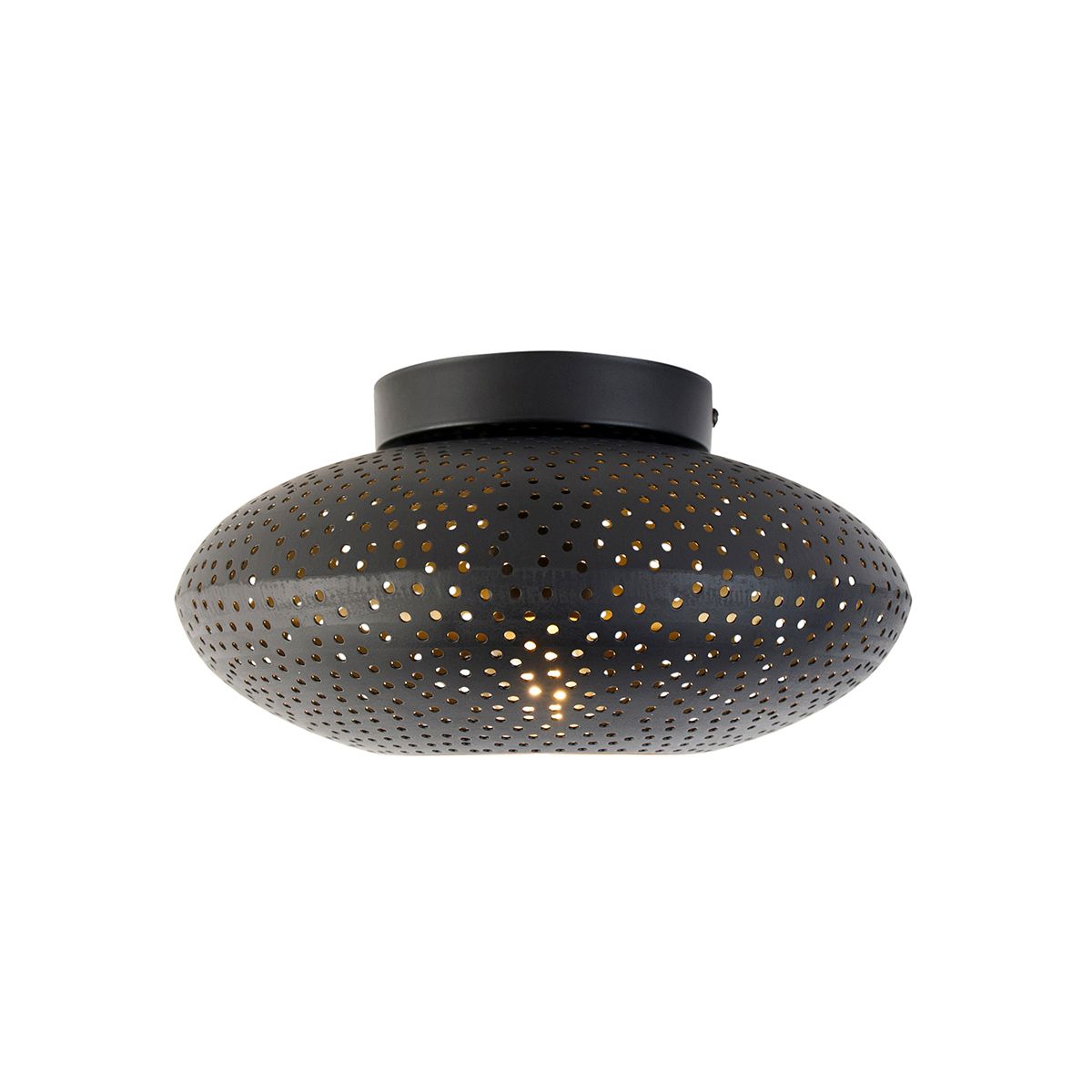 Smart plafondlamp zwart met goud 25 cm incl. Wifi P45 - Radiance