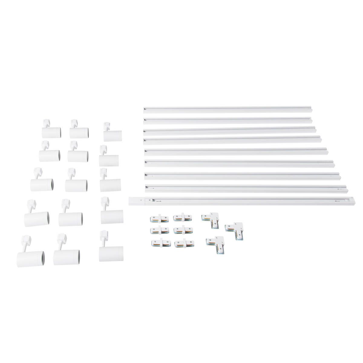 Modern 1-fase railsysteem met 15 spots wit - Iconic Jeana