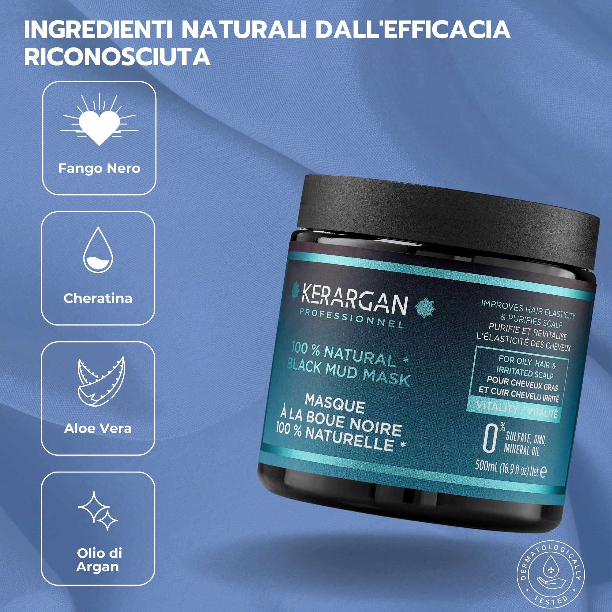 Kerargan - Revitalisierende Maske mit Schwarzem Schlamm