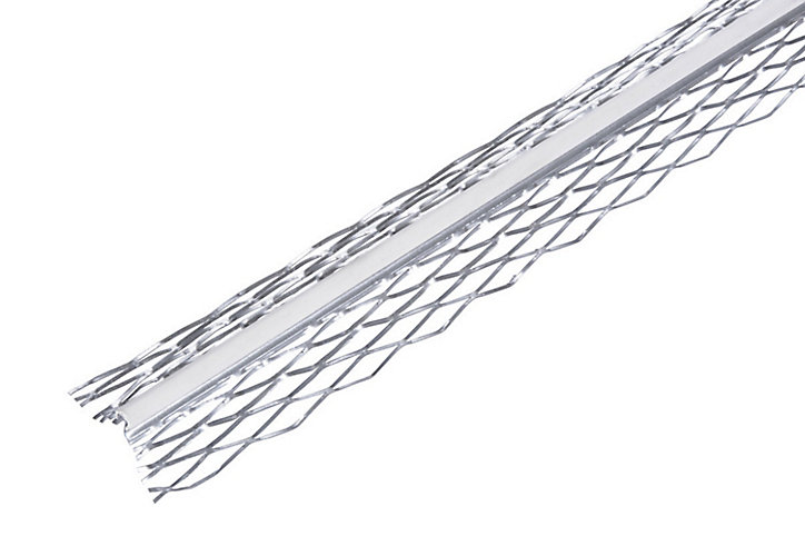 Protège angle déployé pour enduit extérieur gratté blanc L.3 m