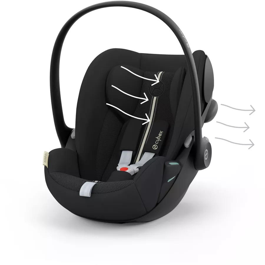 cybex GOLD Kindersitz Set Reboarder Sirona G inklusive Babyschale Cloud G inklusive Basisstation Base G Plus Moon Black