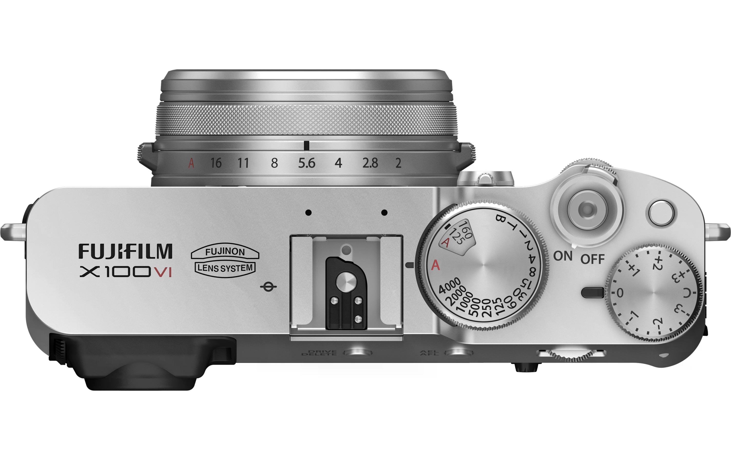 Fotokamera X100VI Silber<br>Kompakte Digitalkamera mit anspruchsvollem Design und intuitiver Bedienbarkeit