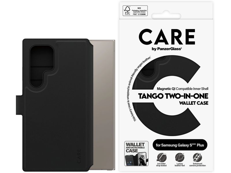 CARE Back Cover Feature Tango 2-in-1 Galaxy S25 Ultra Schwa Tango Two-in-one Portemonnaie Hülle mit QI