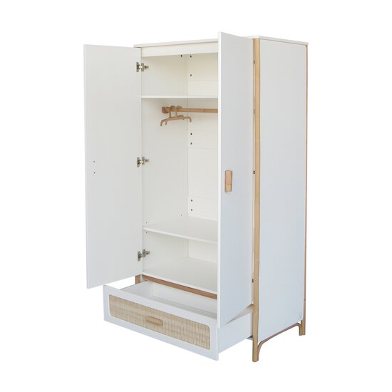 Océania armoire 2 portes tressage rotin   Neige        de               Théo