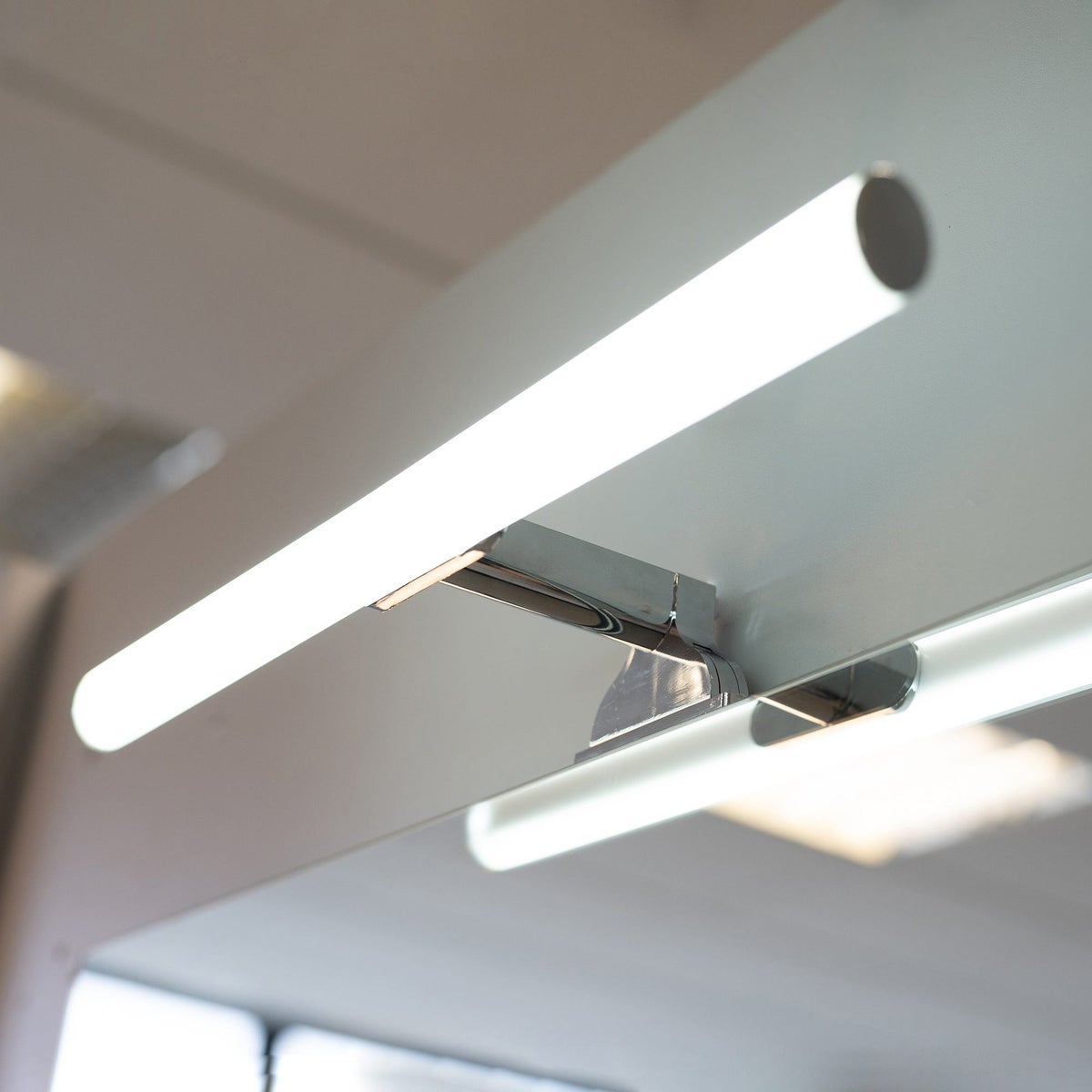 Ronde LED-spiegelklemlamp 40cm | Aurora