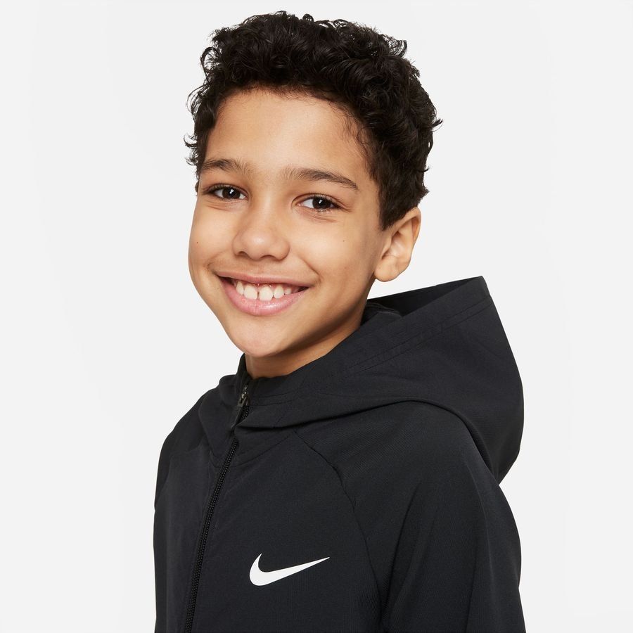 Nike Veste d'Entraînement Dri-FIT Woven - Noir/Blanc Enfant