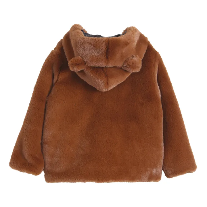 Emile et Ida Manteau Façon Fourrure | Caramel