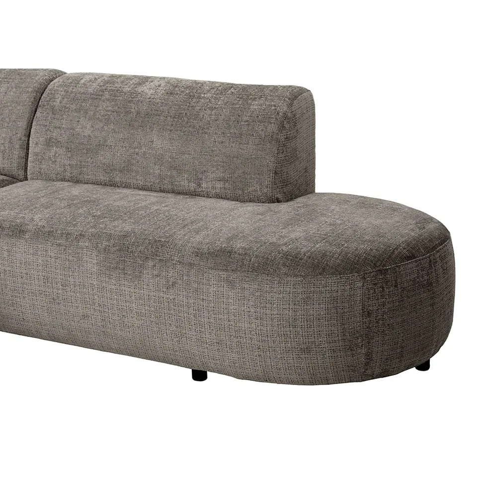 Hoekbank Luna links - stof Cremona - taupe