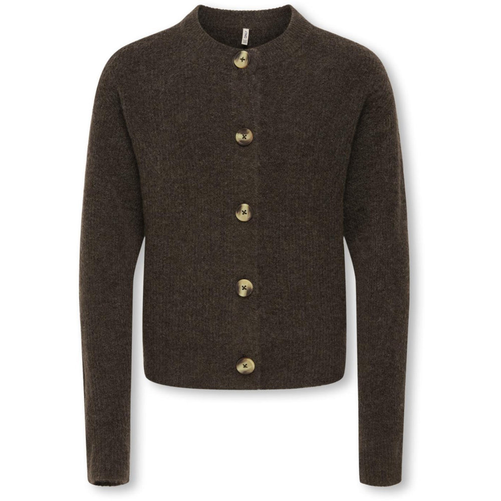 Køb kids ONLY Black Coffee Melange Kogcamilla O-Neck L/S Cardigan Knt