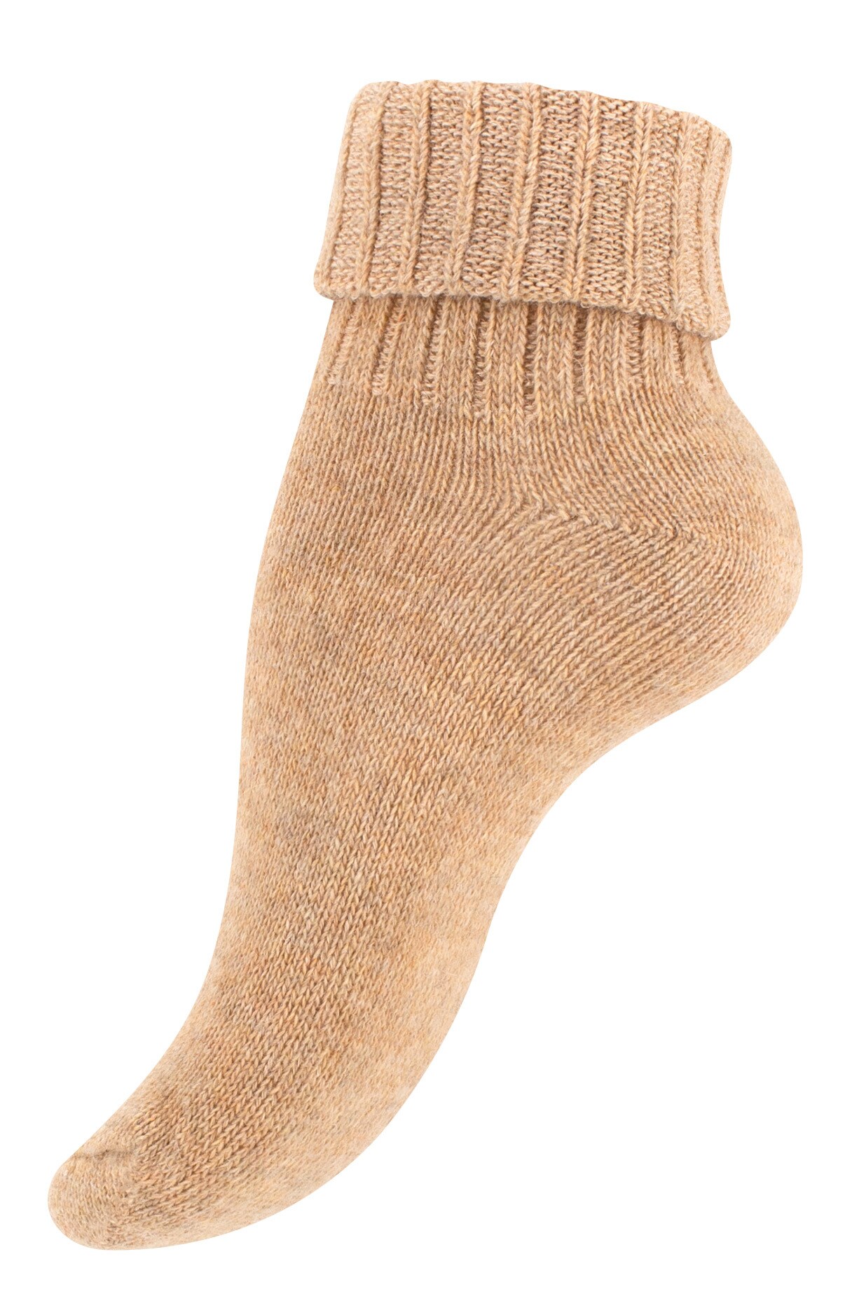 Cotton Prime® 2 Paar Wollsocken Alpaka Socken mit Umschlag