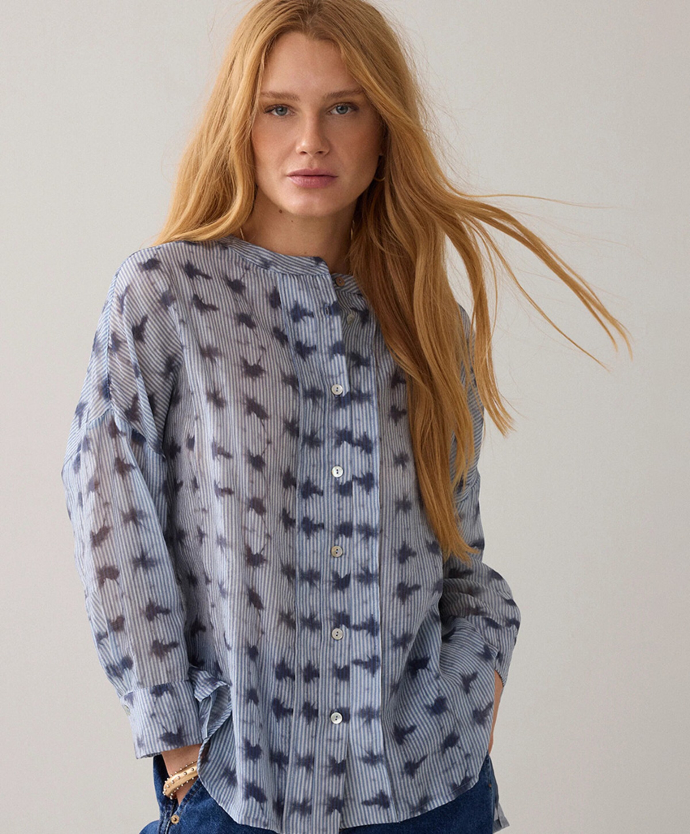 Summum Woman Dames blouse blauw