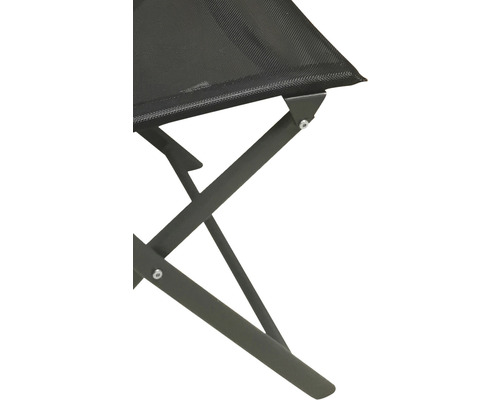 Eetkamerset, tuinmeubelset, loungeset Garden Place Finja 2-zits bestaande uit: tafel, 2 stoelen, glas, metaal, zwart