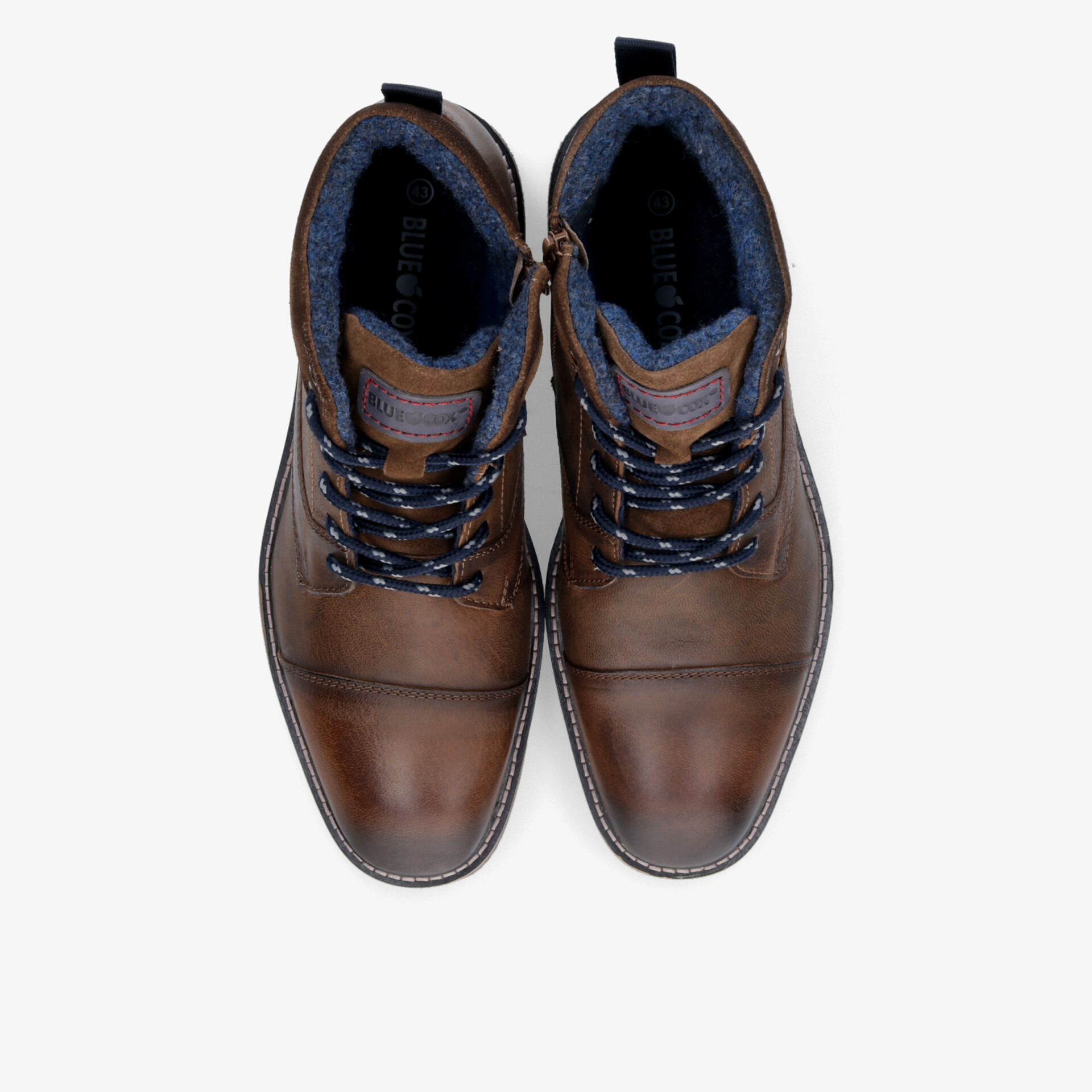BLUE COX Herren Stiefeletten cognac
