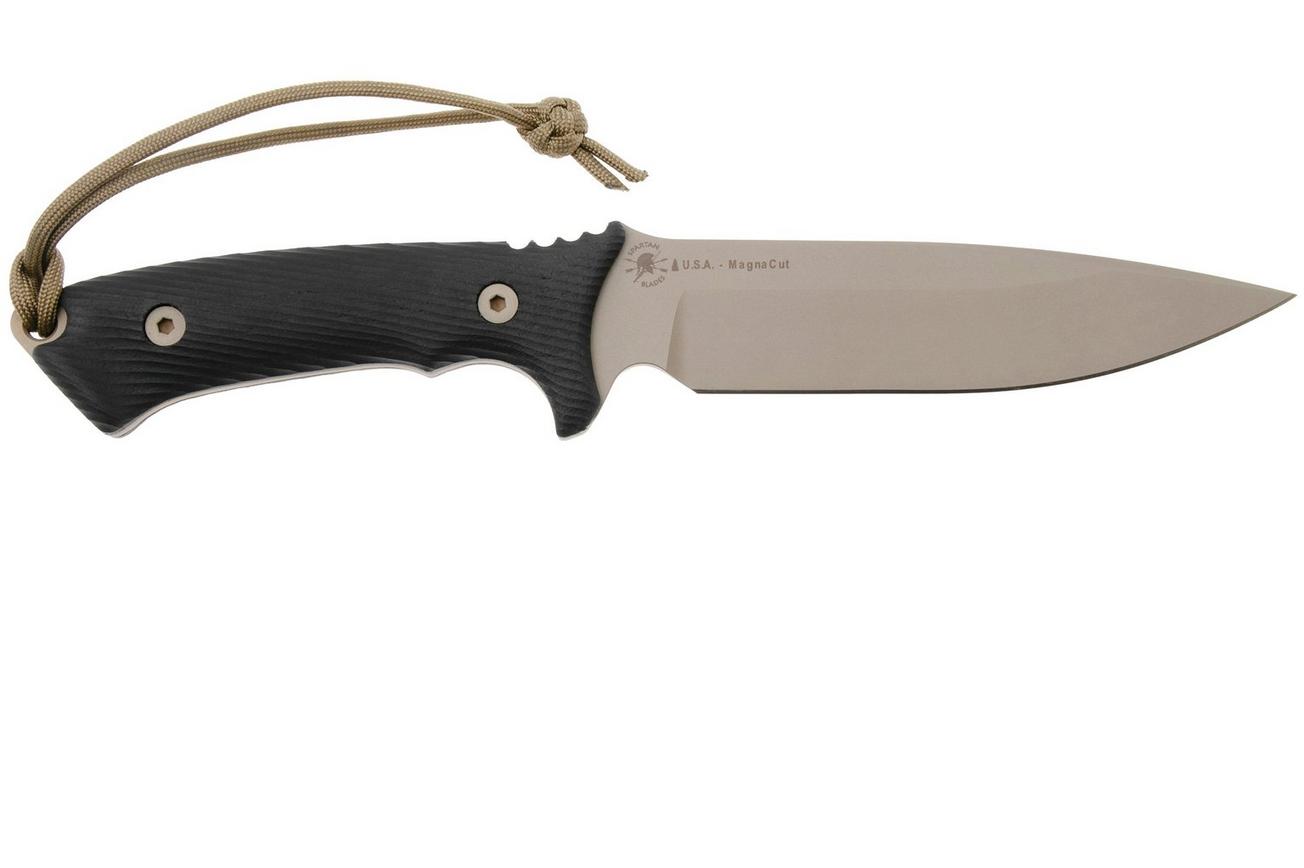 Spartan Blades Harsey Difensa SB19DEBKKYTN Flat Dark Earth, Black Micarta, survivalmes, kydex schede