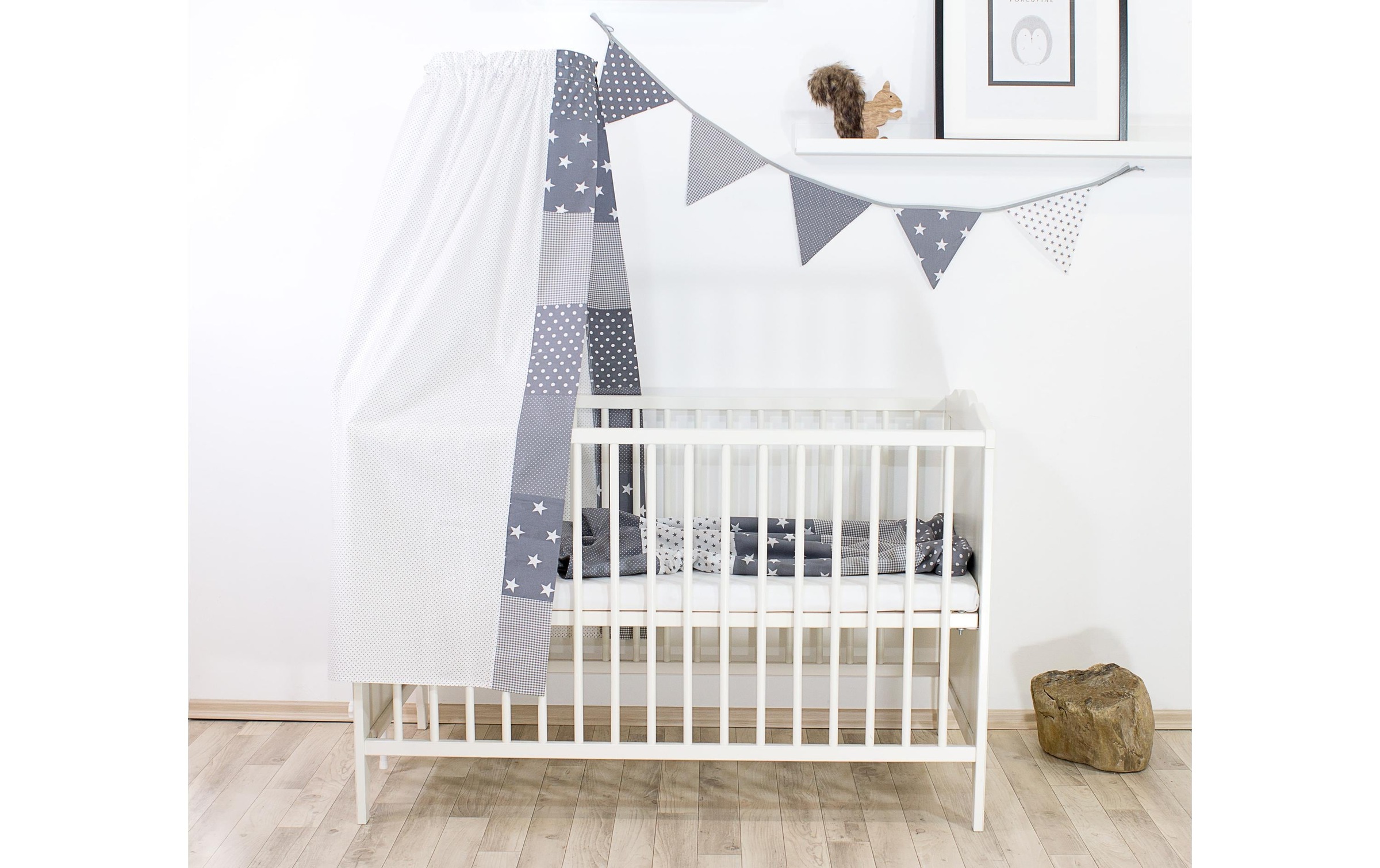 ULLENBOOM ® Girlande »Sterne Grau/Weiss 190 cm«