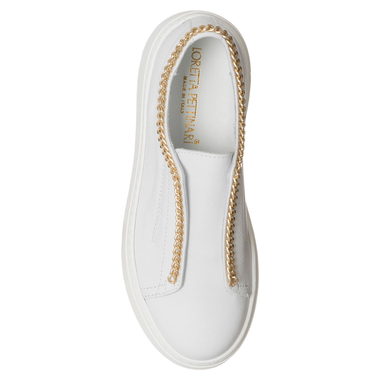 Loretta Pettinari Sneakers en Cuir Marion blanches