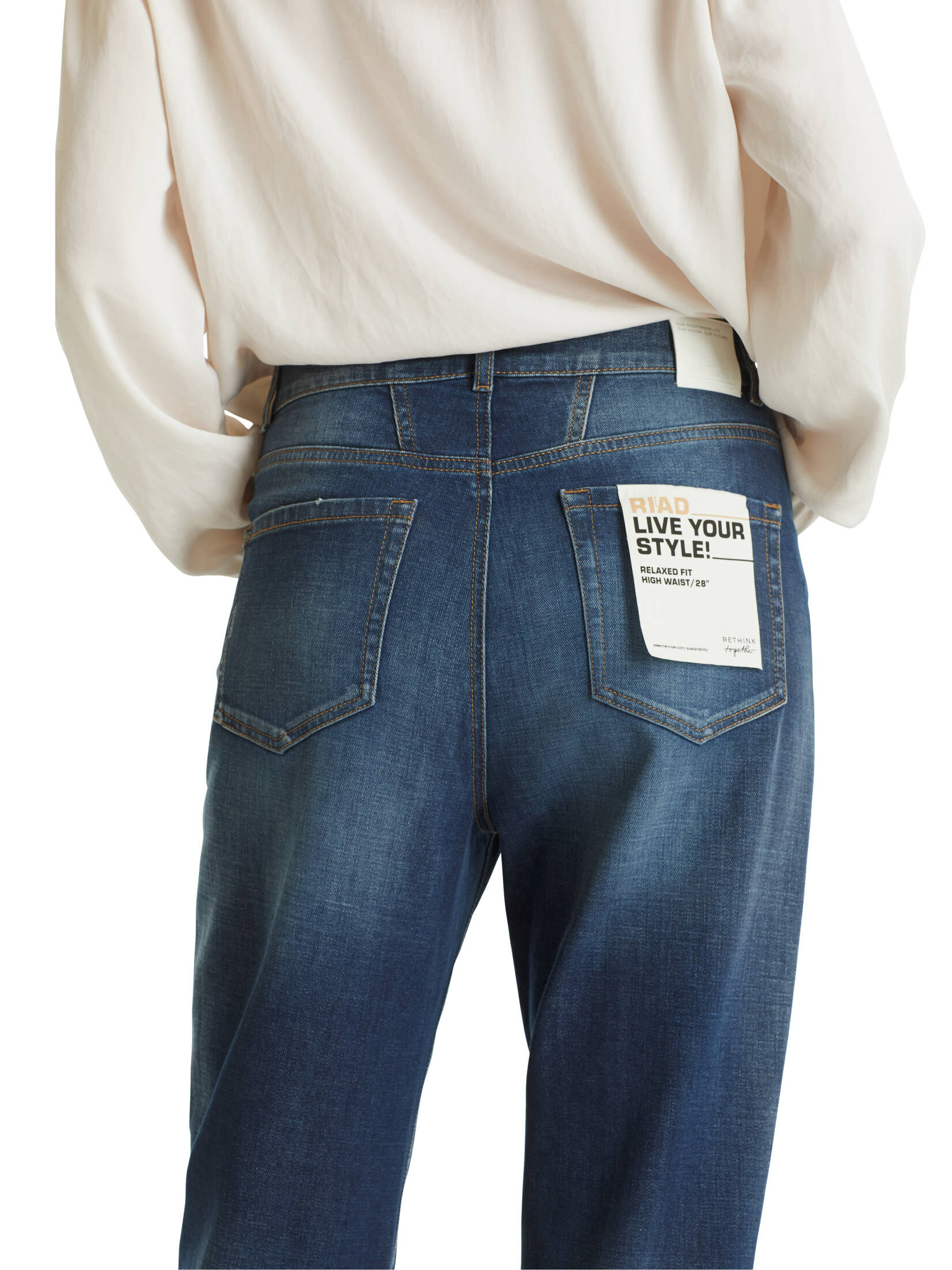 Marc Cain| Damen Jeans RIAD Relaxed Fit High Waist