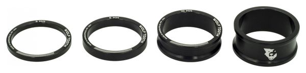 Lot de 4 Entretoises de Direction Wolf Tooth Precision Headset Spacers Kit Noir