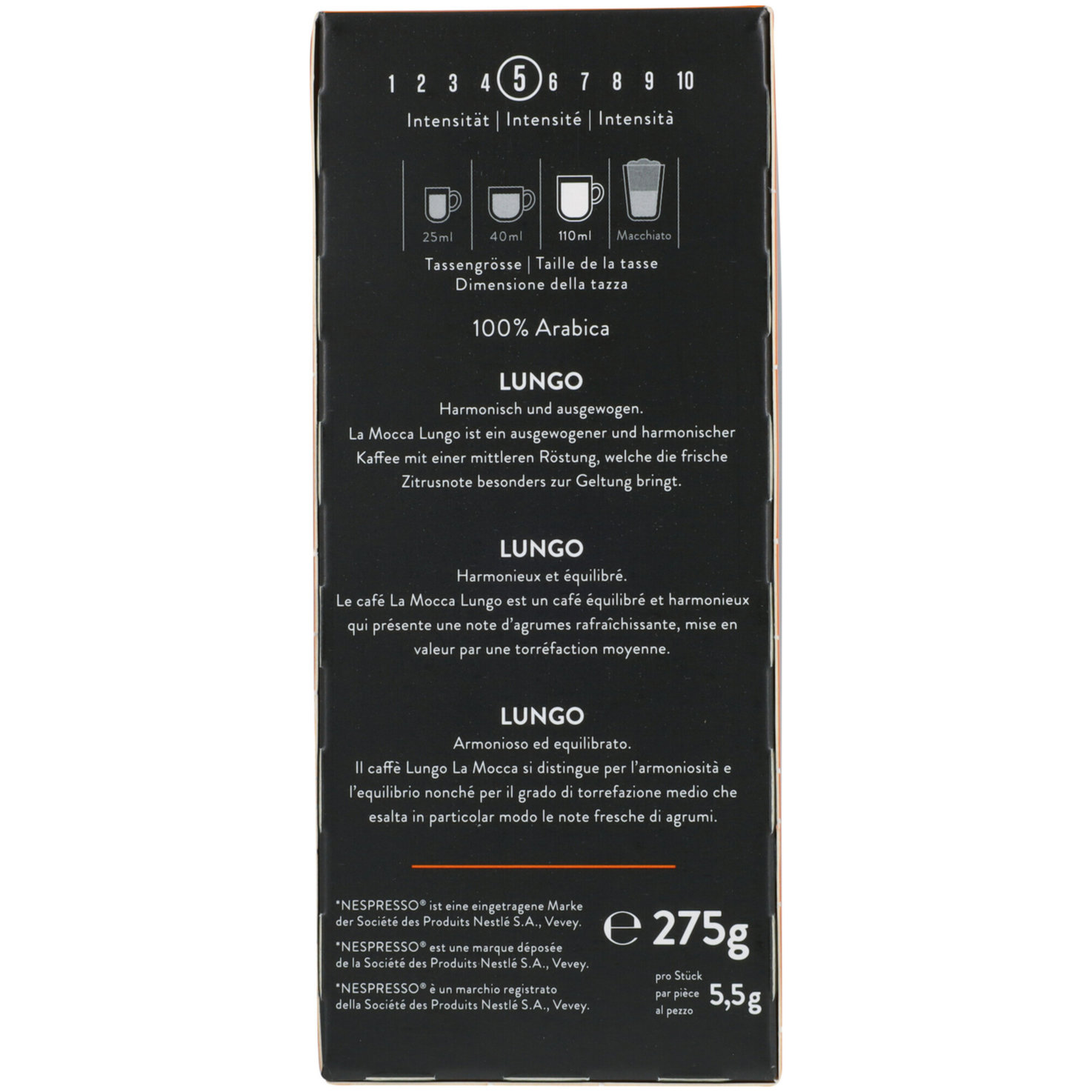 La Mocca Lungo 50Caps - Nespresso® kopmatibel