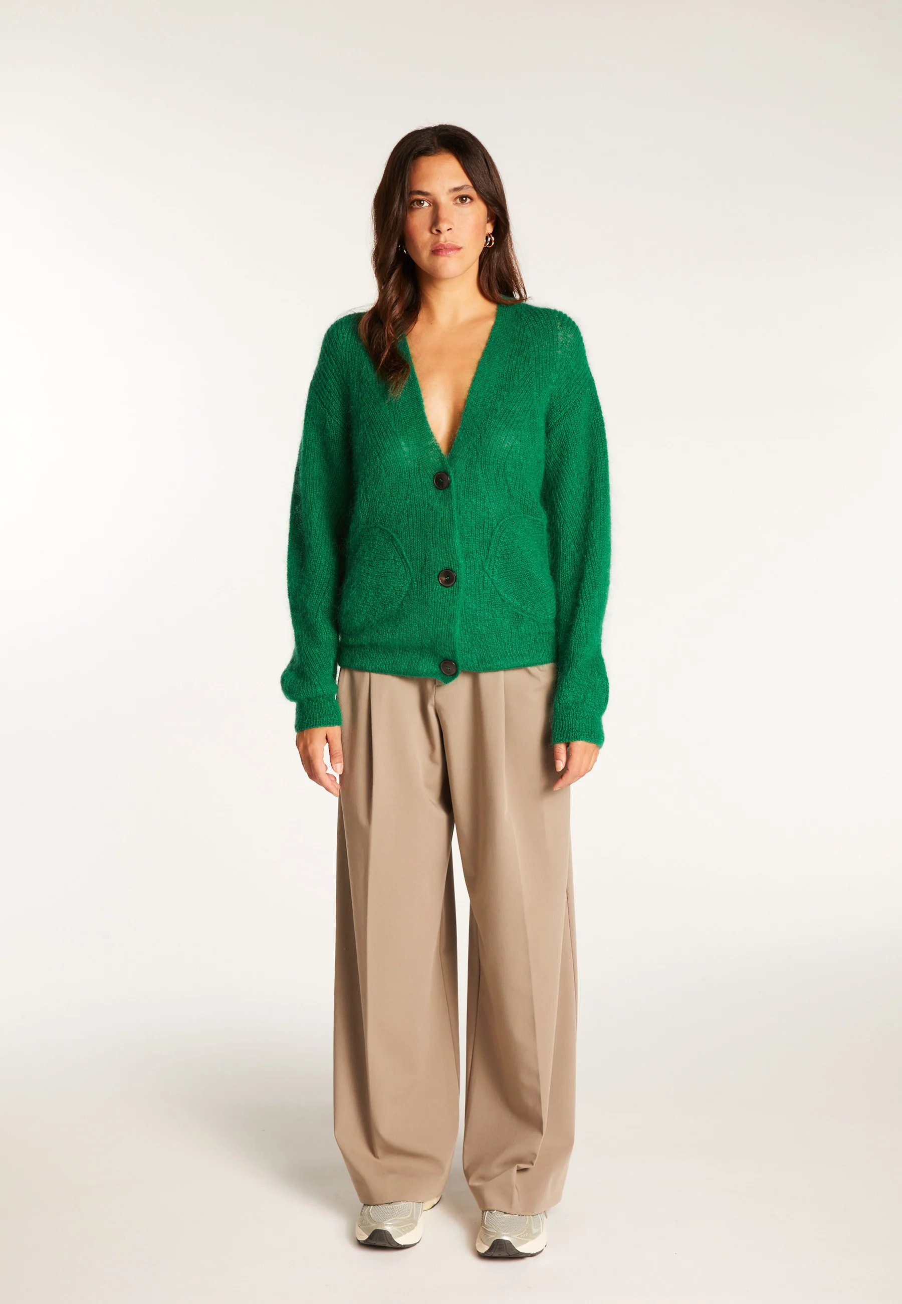 ROSALINDAH24 - Gilet en mohair | Vert