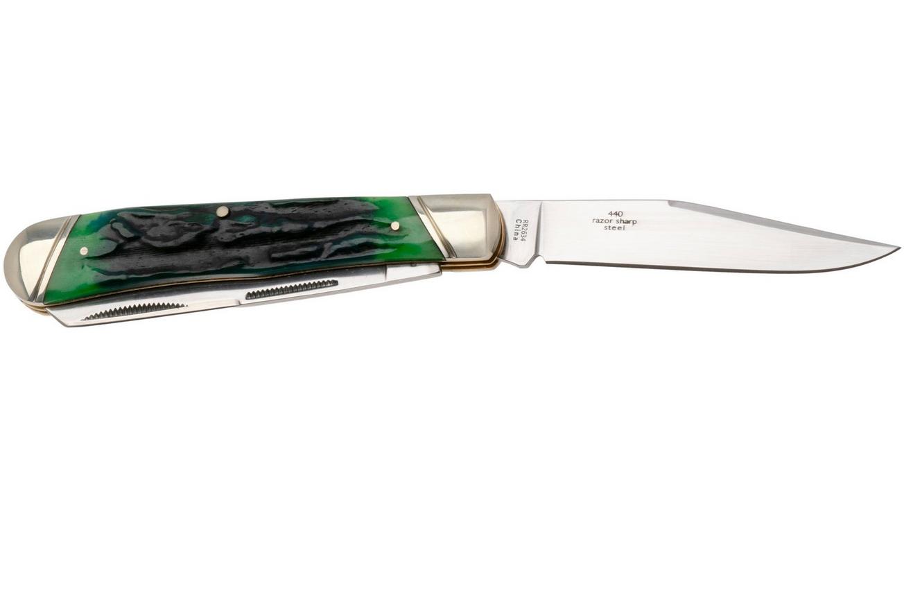 Rough Ryder Bluegill Trapper RR2634, Satin 440, Jigged Bone, zakmes