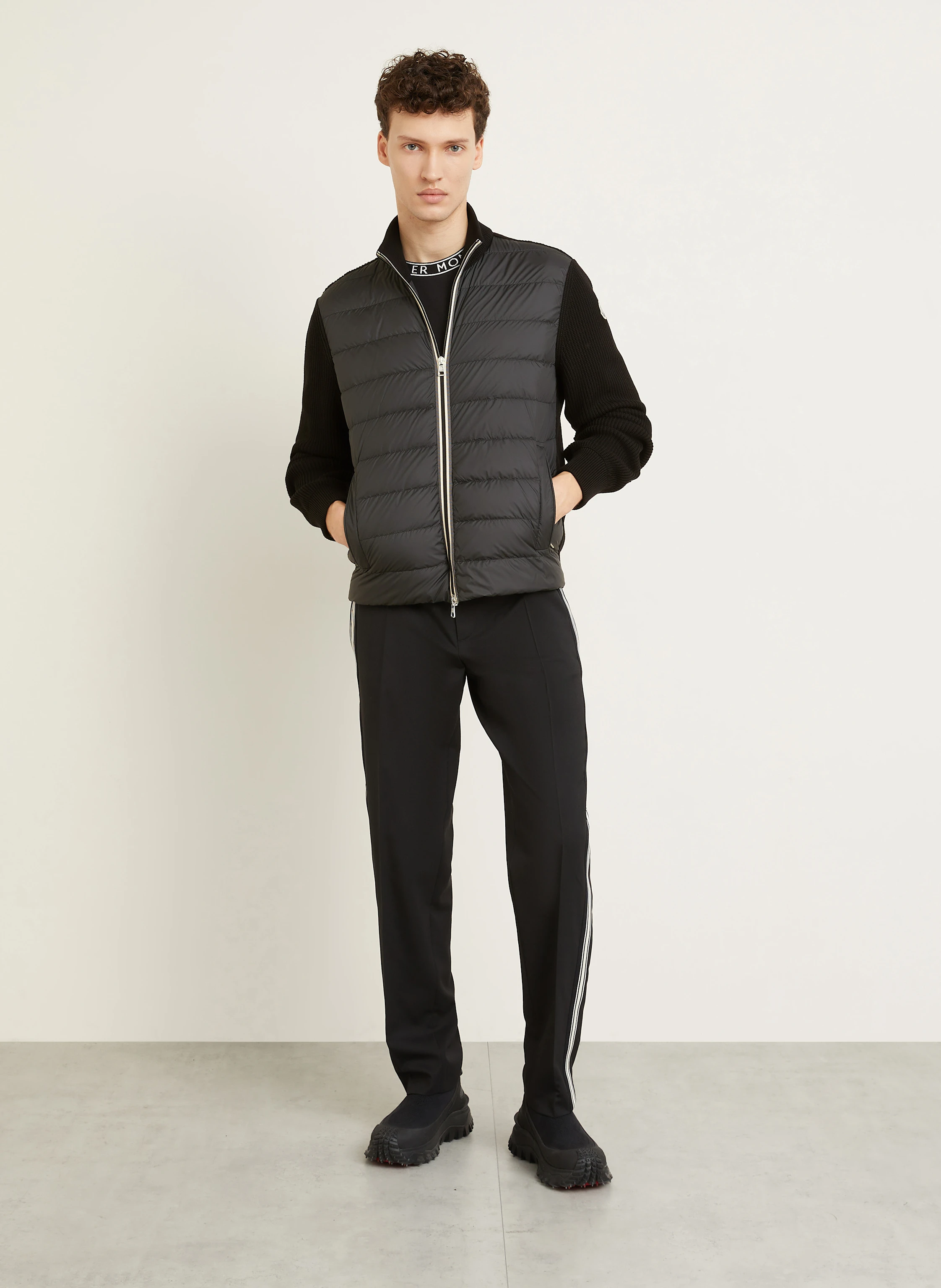 MONCLER Daunenjacke im Materialmix