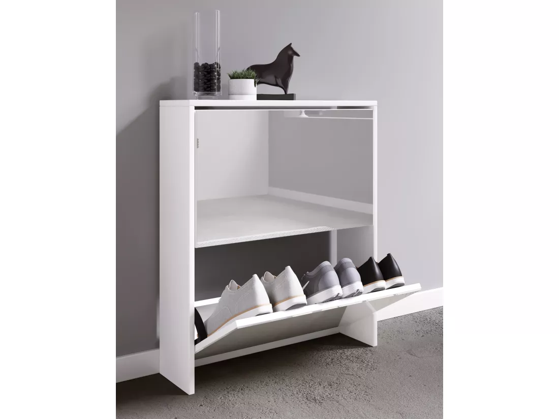Armoire à chaussures basculante miroir Stido L