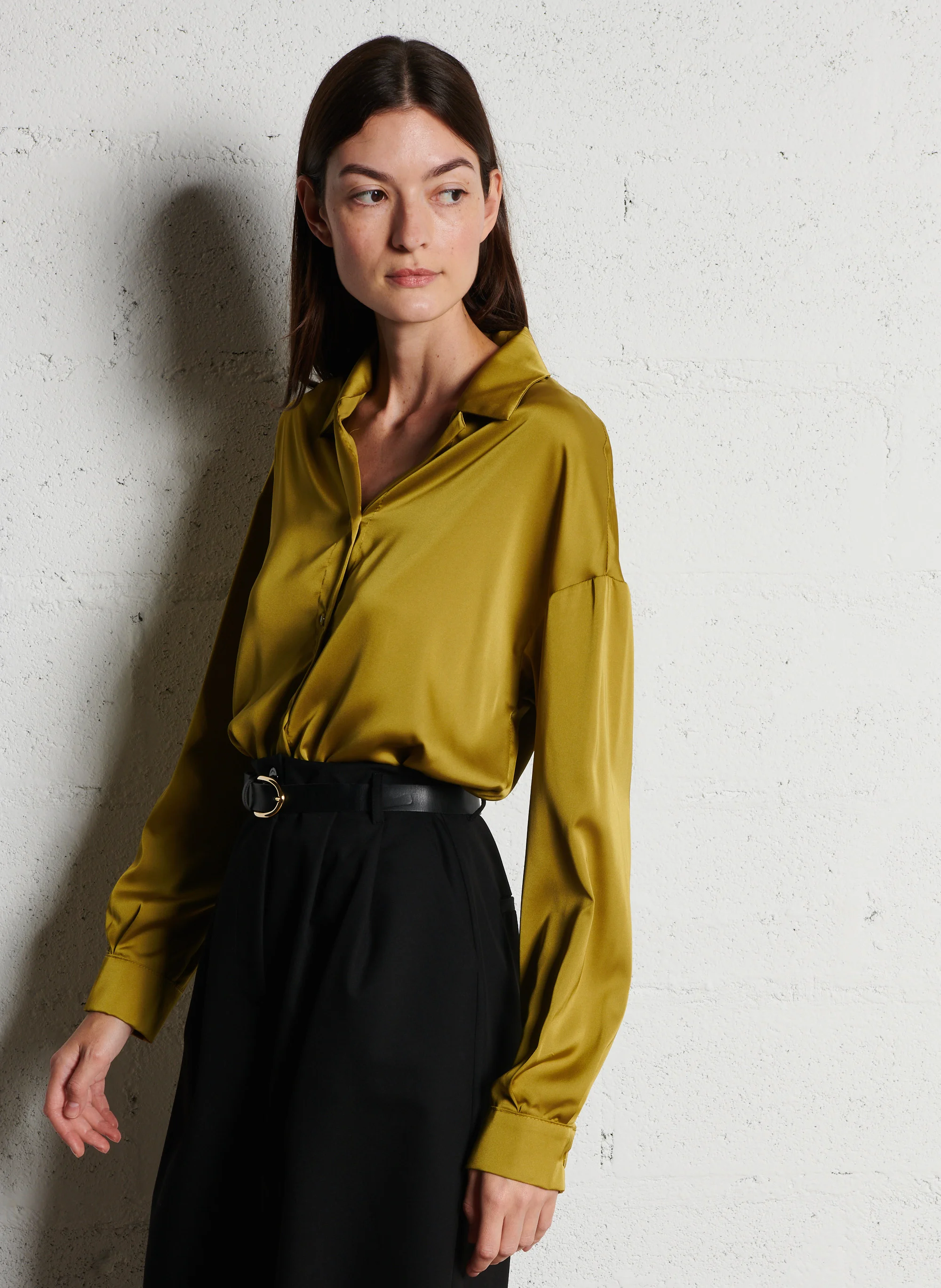 Chemise col classique| Jaune