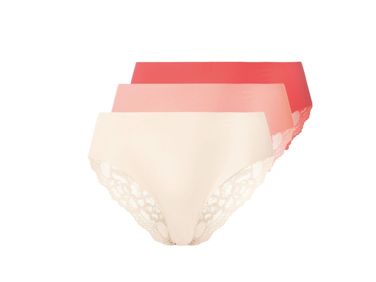Minislips voor dames, set van 3, kant, naadloos