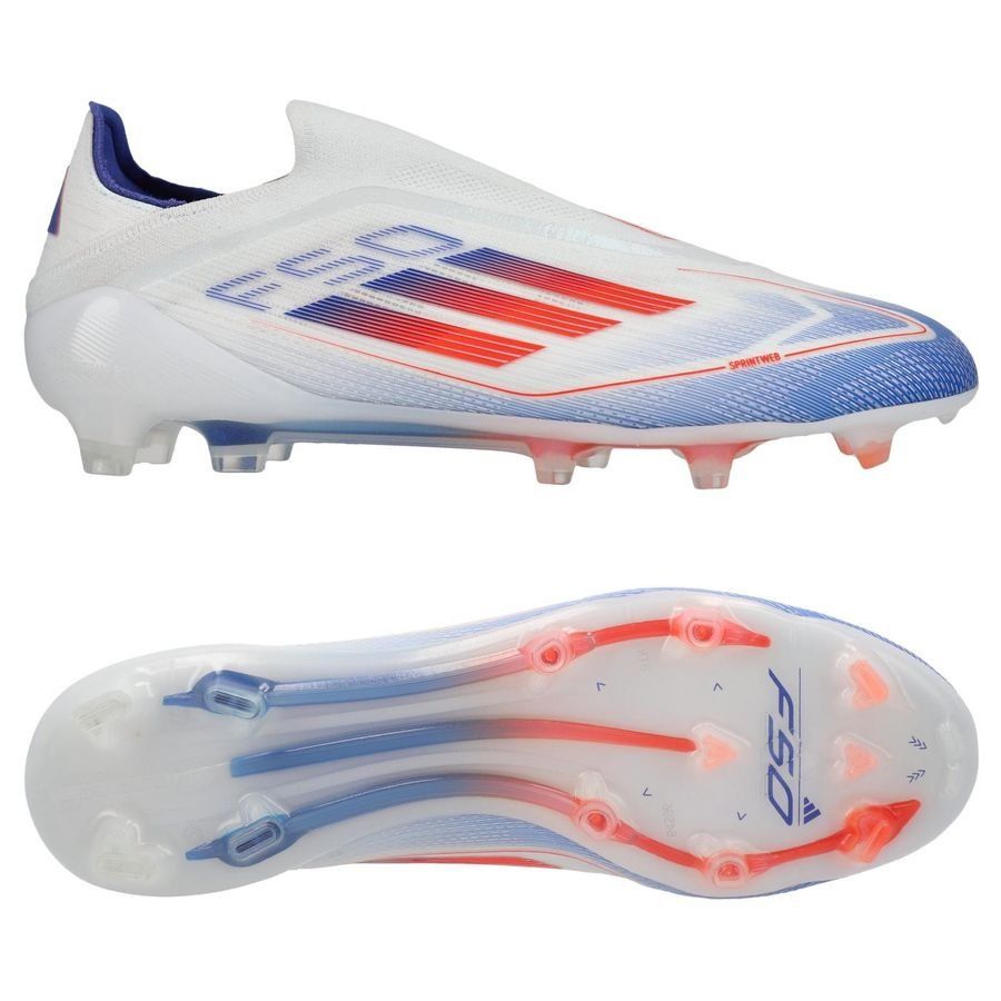 adidas F50 Elite Laceless FG Advancement - Blanc/Rouge/Bleu