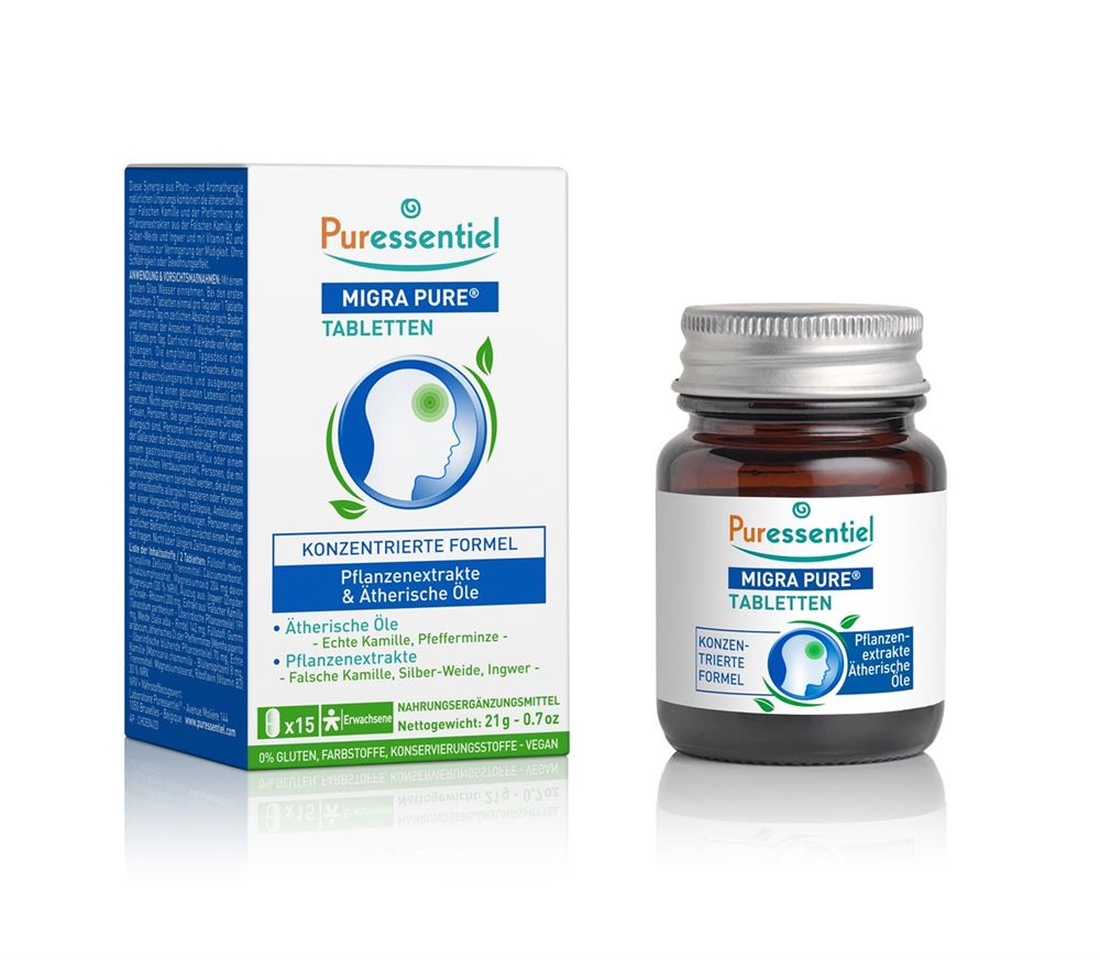 Puressentiel Migra Pure<br>15 Stück, Flasche, Tablette